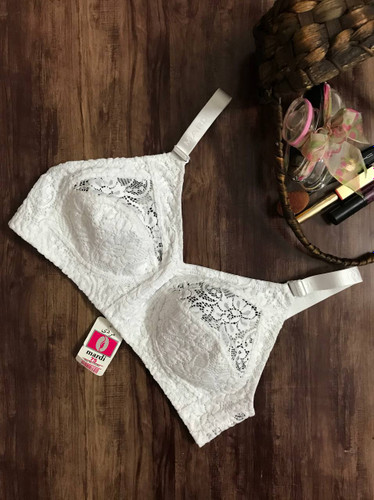 سوتین دانتل بدون فنر مردی کد ۱۷۰ سفید