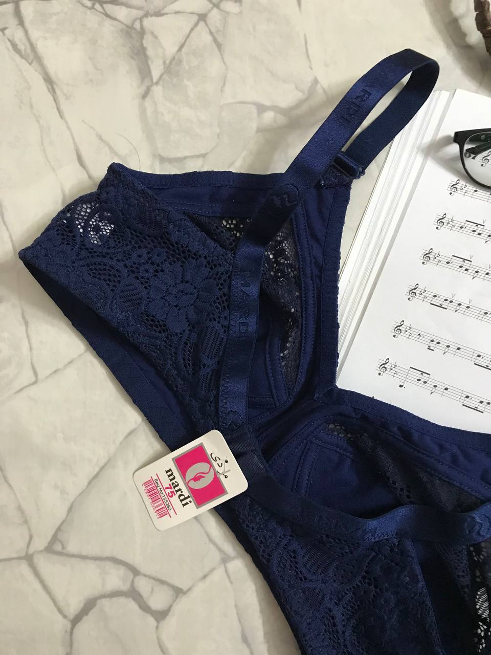 سوتین دانتل بدون فنر مردی کد ۱۷۰ سفید