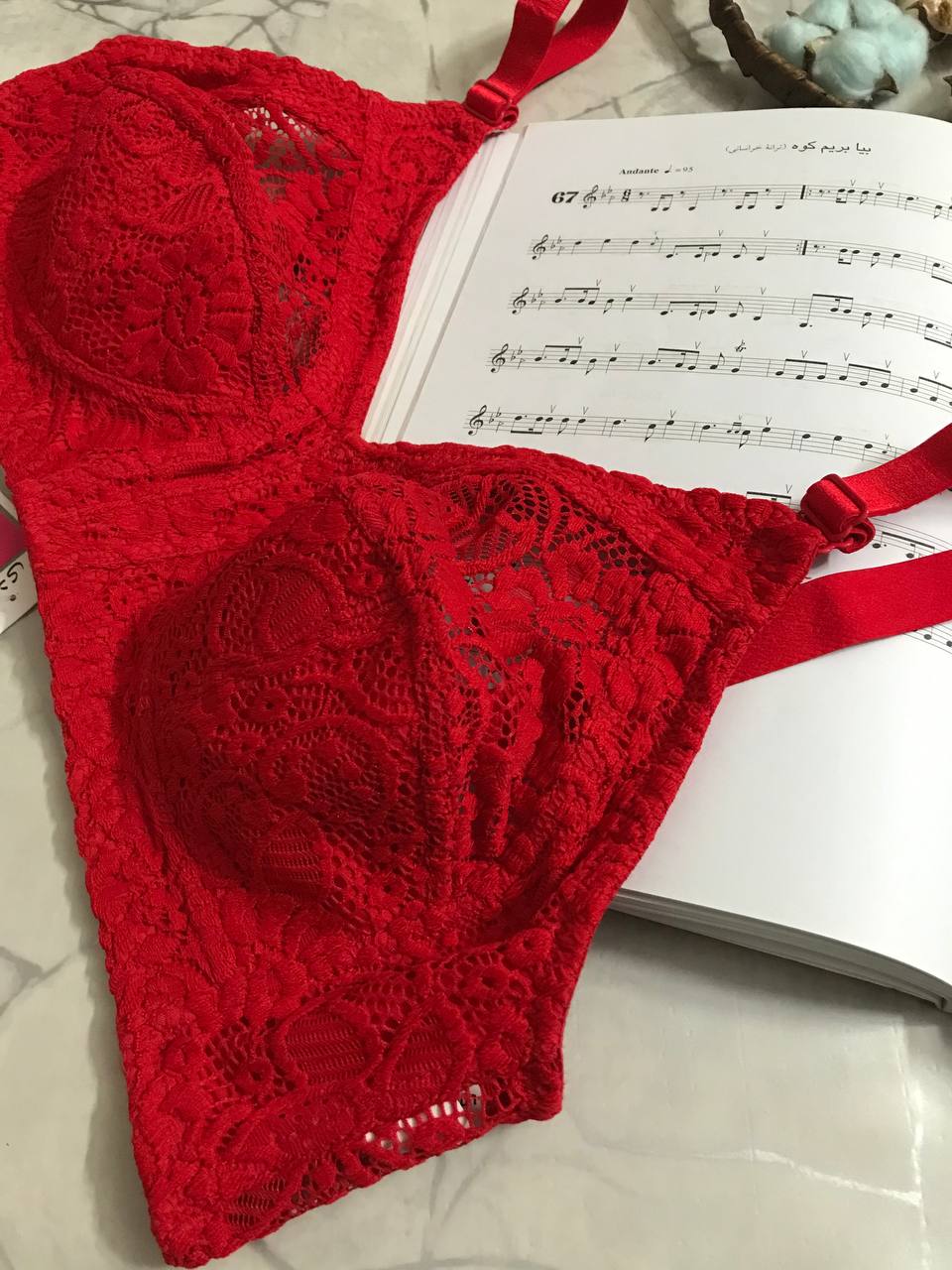 سوتین دانتل بدون فنر مردی کد ۱۷۰ سفید