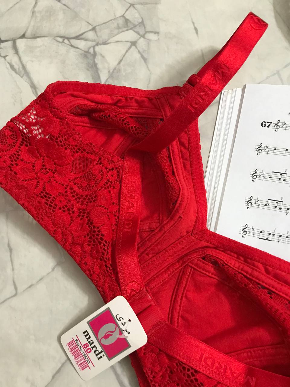 سوتین دانتل بدون فنر مردی کد ۱۷۰ سفید