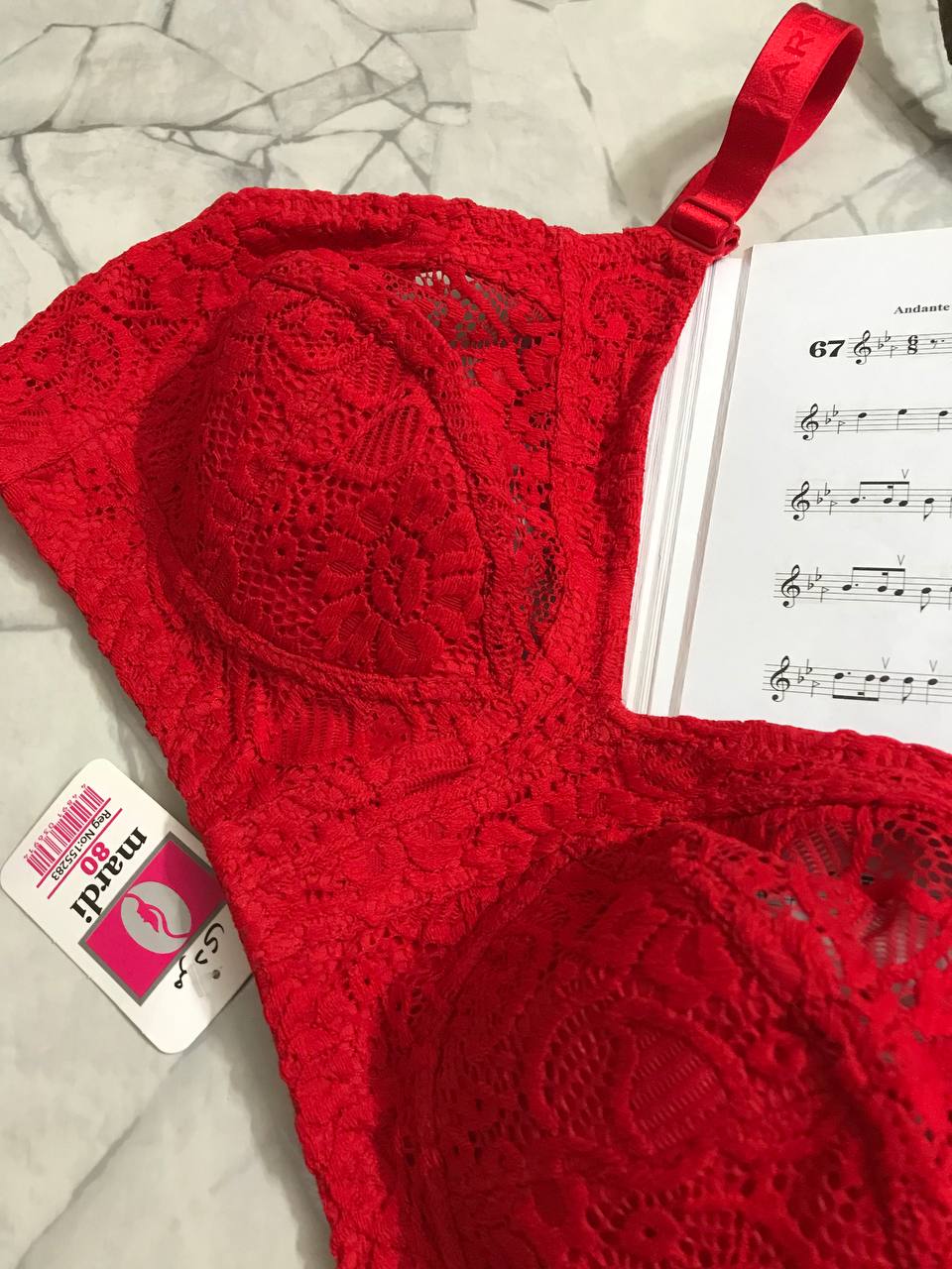 سوتین دانتل بدون فنر مردی کد ۱۷۰ سفید