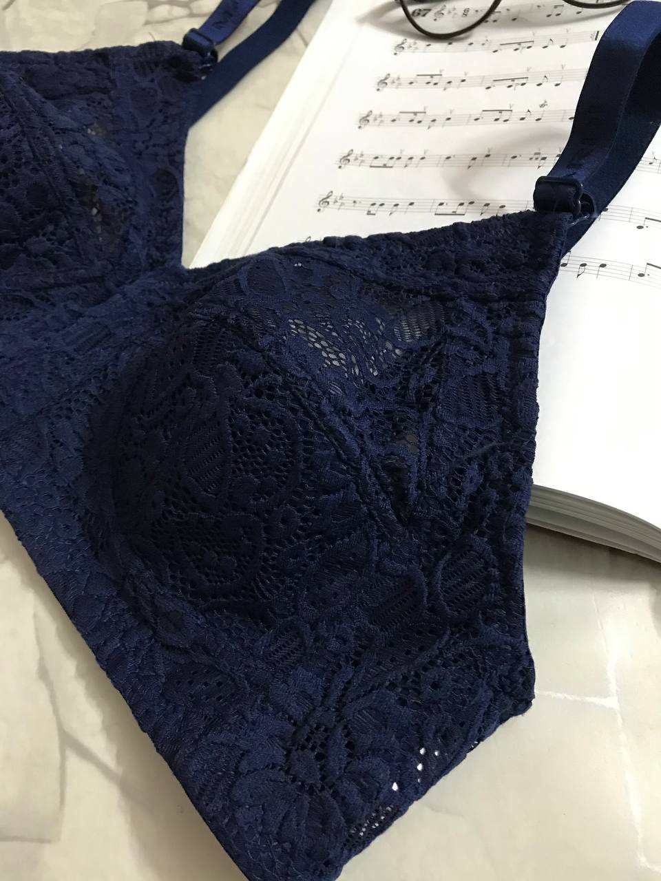 سوتین دانتل بدون فنر مردی کد ۱۷۰ سفید